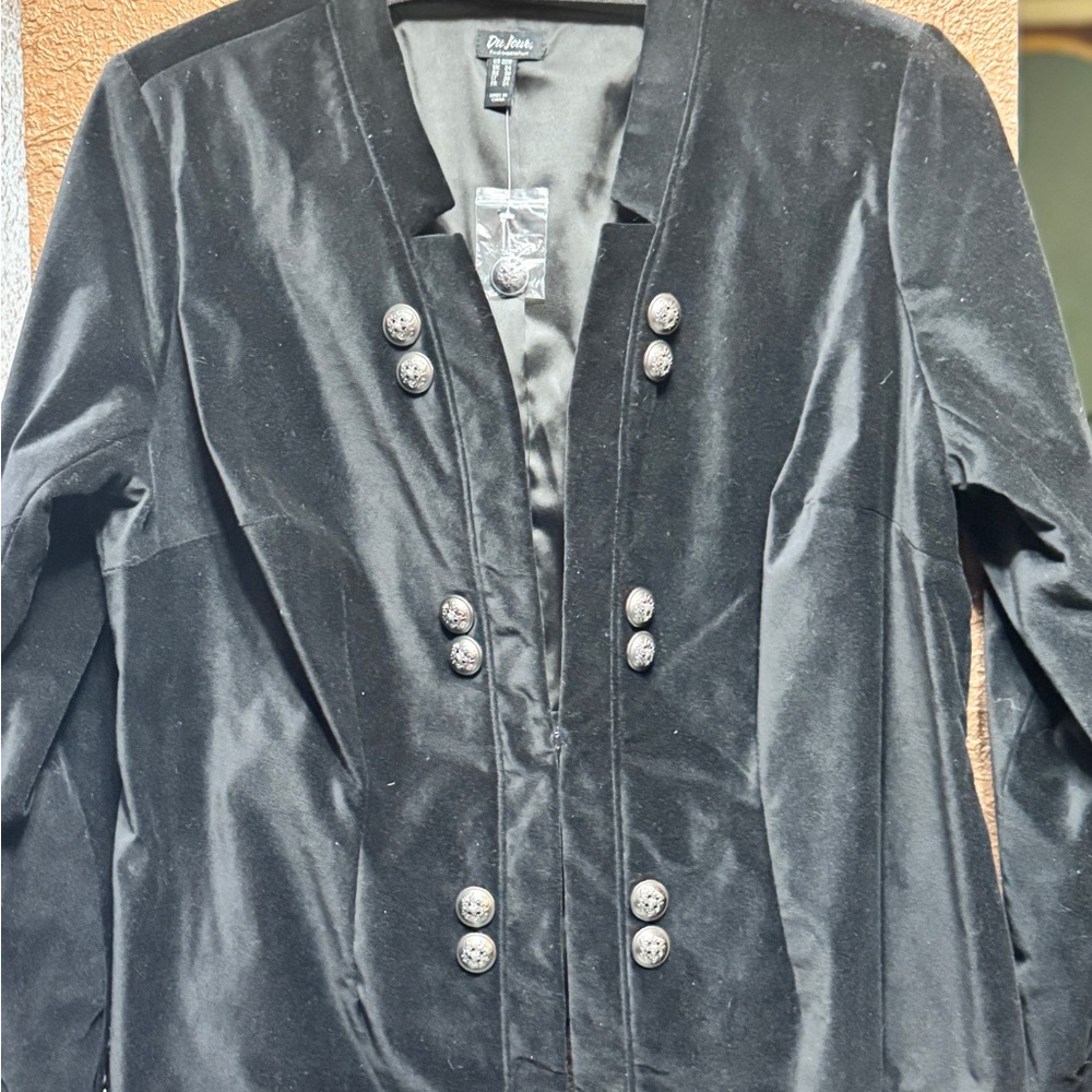 Chic Black Velvet Women's Jacket by The Limited